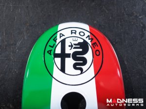 Alfa Romeo 4C Central MTA Control Cover - Carbon Fiber - Italian Theme + Alfa Romeo Badge - V2